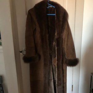 Autunno Long Brown Shearling Coat